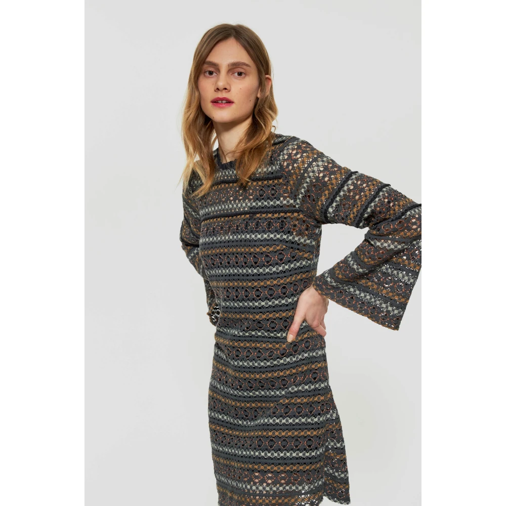 Antik batik Fara opengewerkte jurk Multicolor Dames