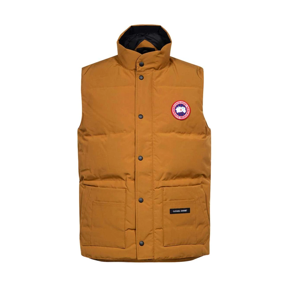 Canada Goose Nylon vest met logo patch Brown Heren
