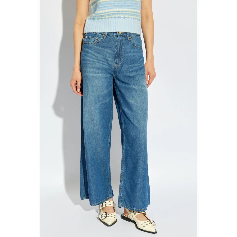Ganni Wijde jeans Blue Dames