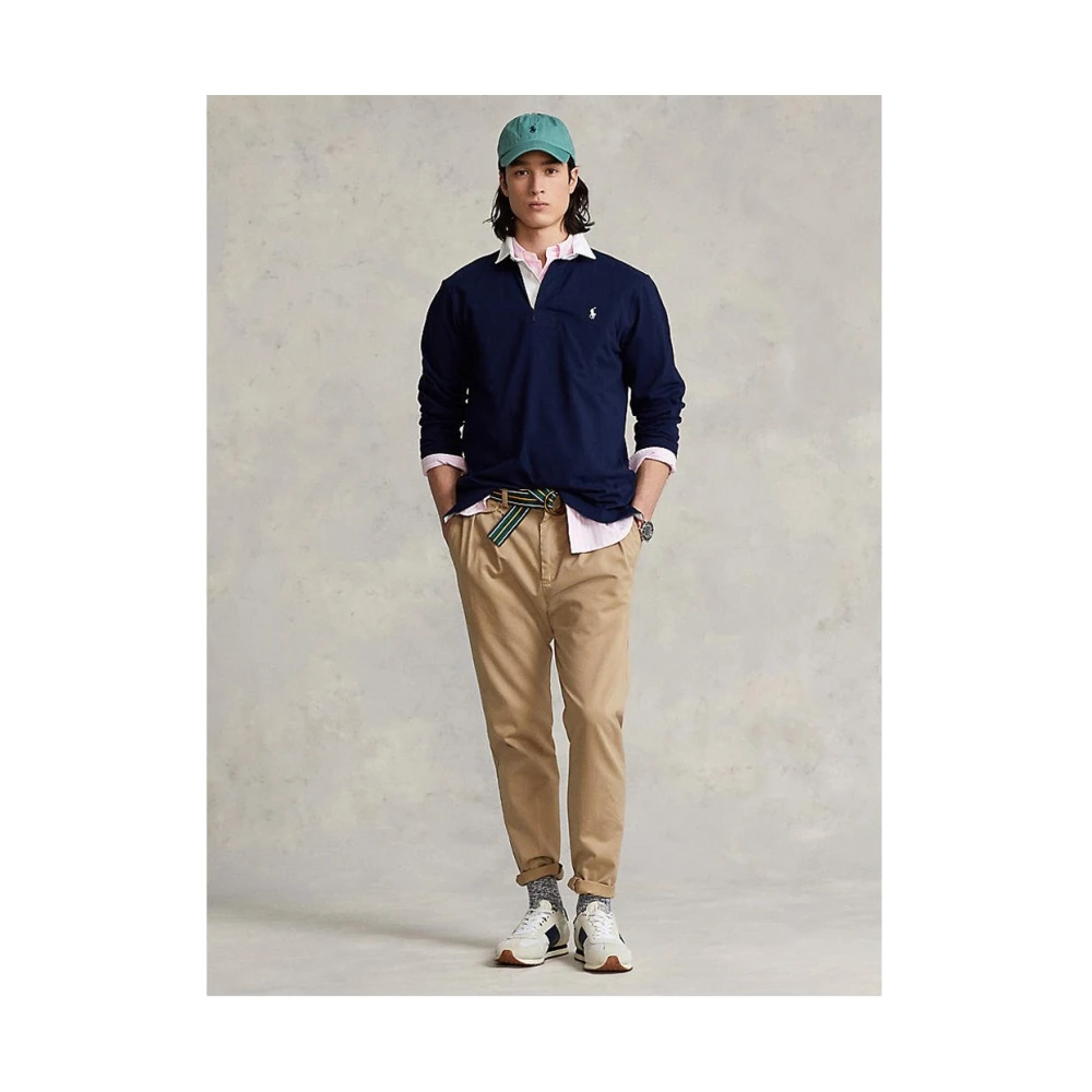Ralph Lauren Blauw poloshirt met geborduurd logo Blue Heren
