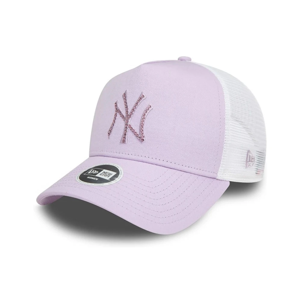 new era Paarse MLB Rhinestone Trucker Hoed Purple Heren