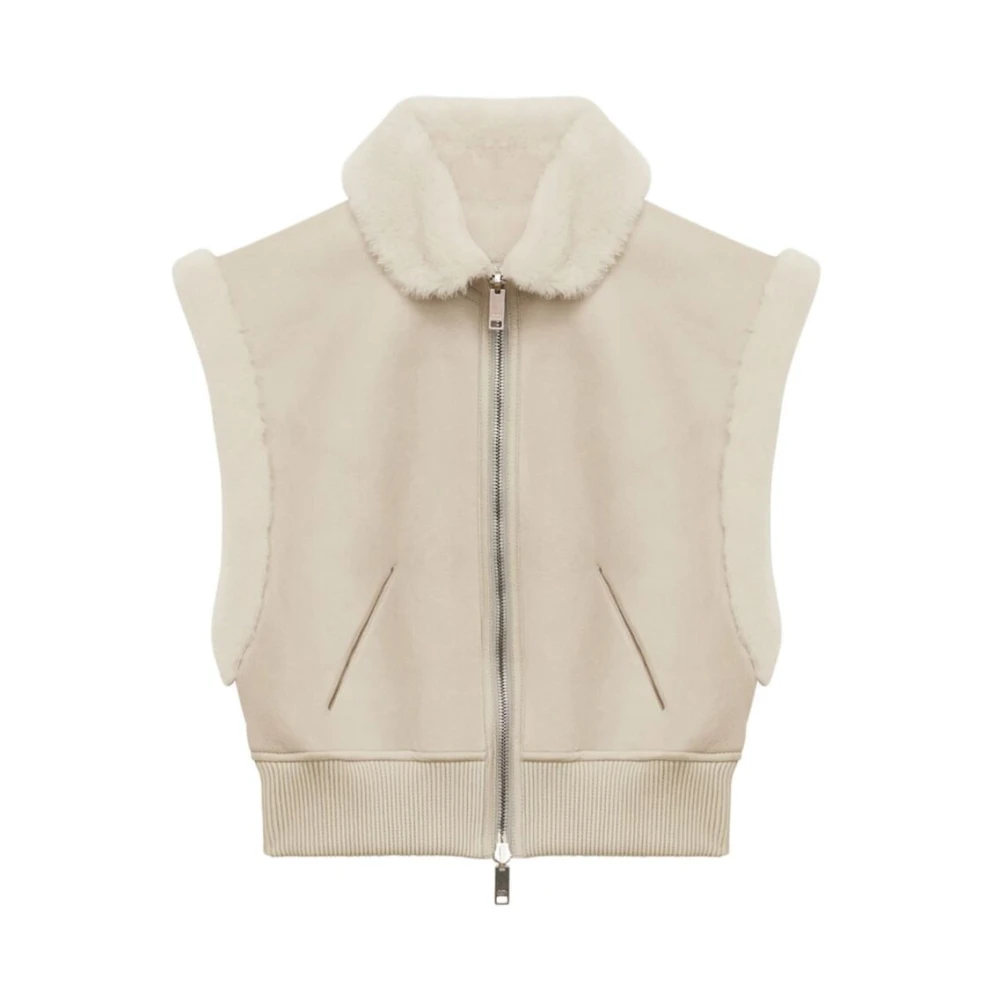 Isabel marant Witte Lam Mouwloze Jas White Dames
