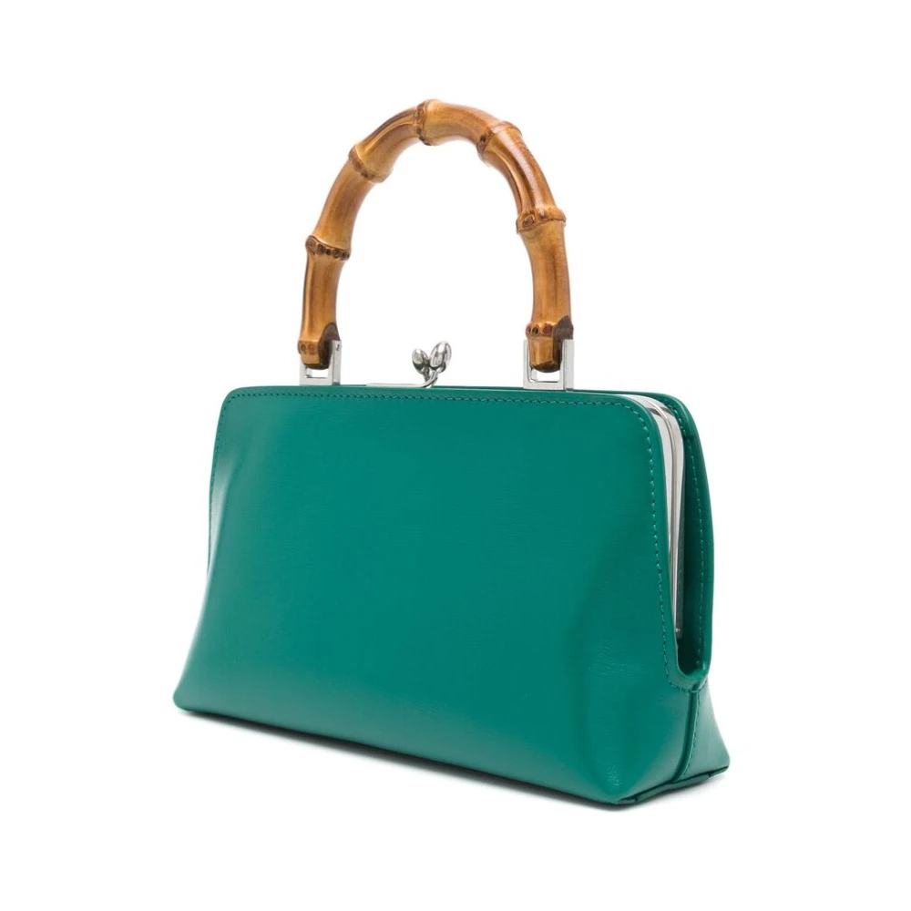 Jil Sander Smaragdgroene Kiss-Lock Handtas Green Dames