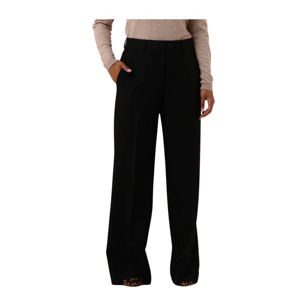 Co'Couture Wijde Zwarte Broek Vola Black Dames