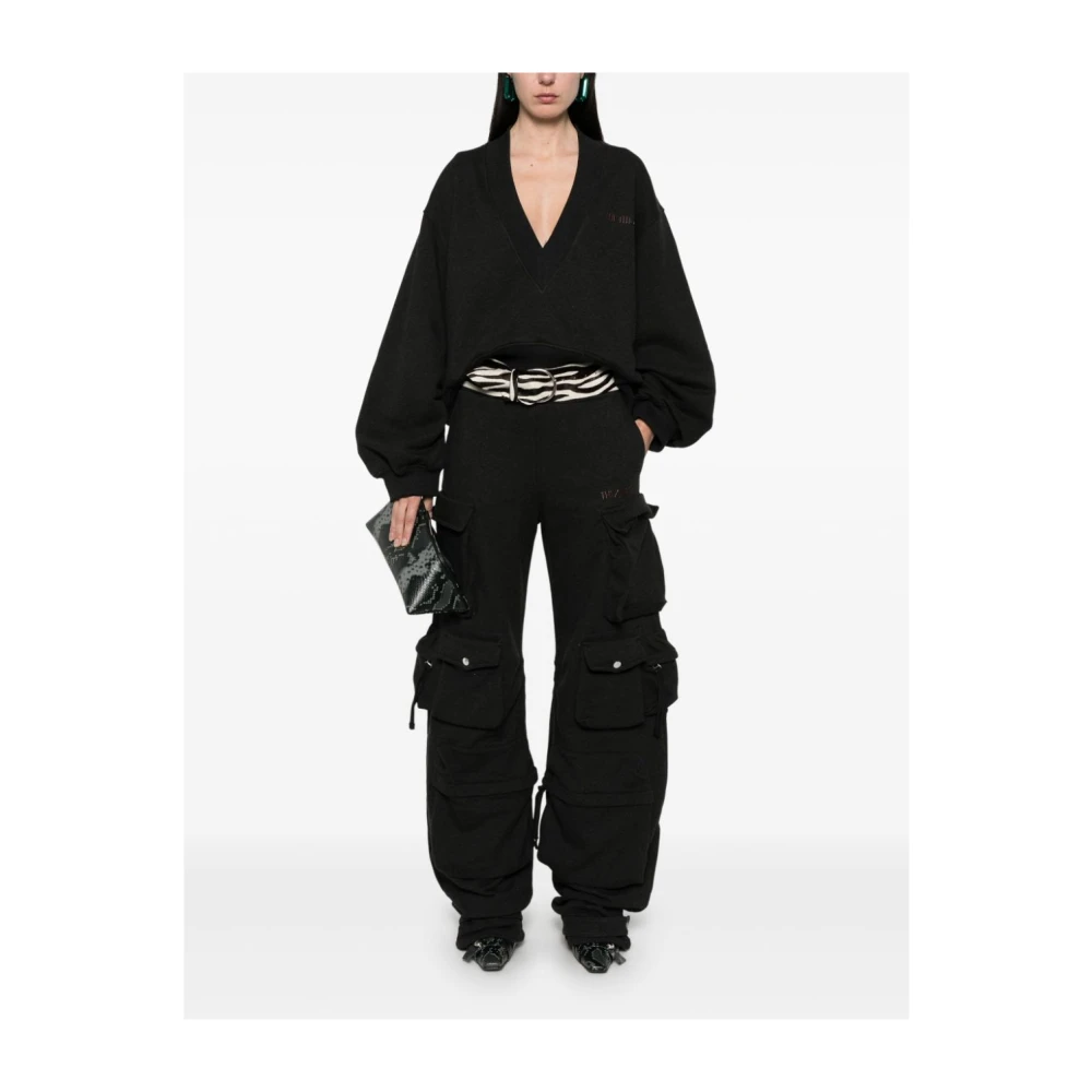 The Attico Nero E Marrone Sweatshirts voor Vrouwen Black Dames