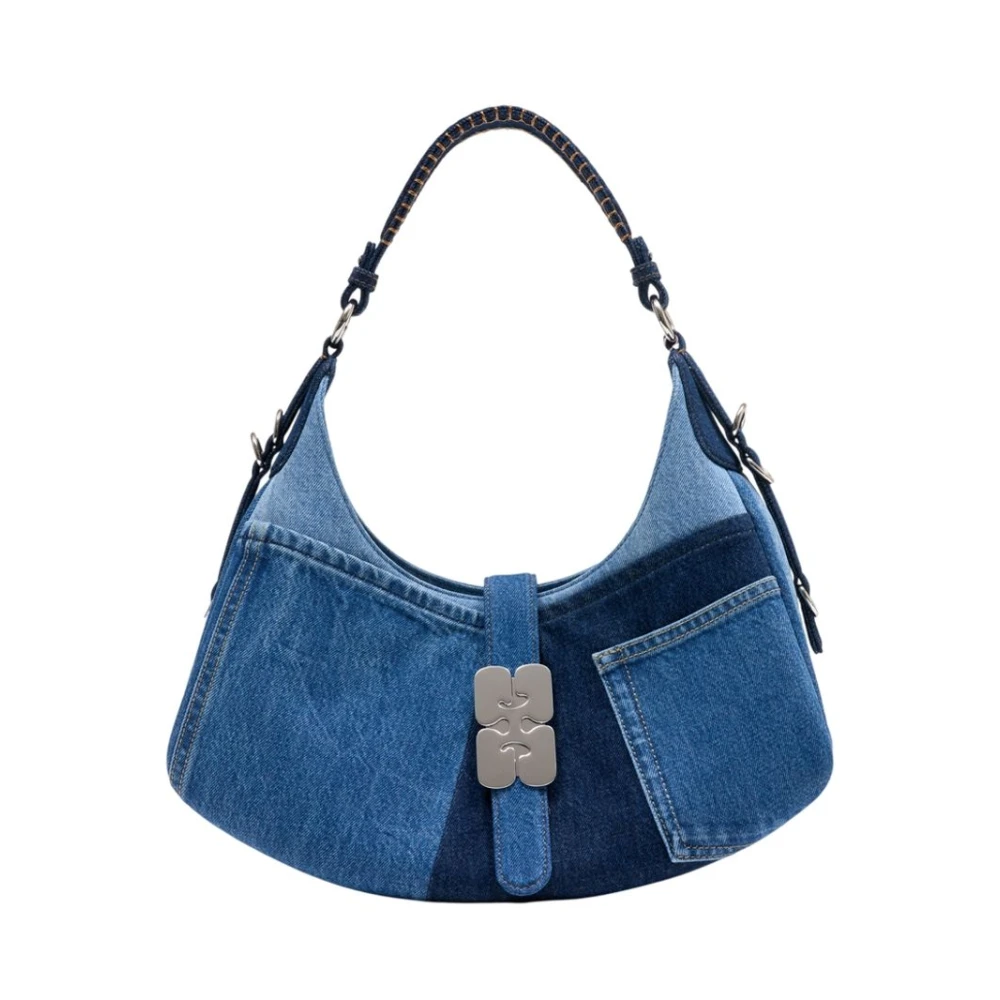 Ganni Women's Blue Small Kat Bag - Shoulder Bags - One Size - Bags