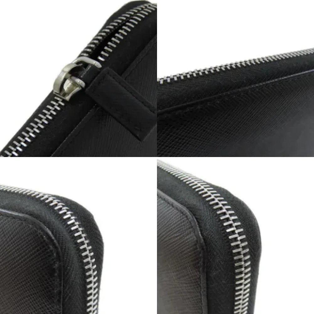 Prada Vintage Pre-owned Leather wallets Black Dames