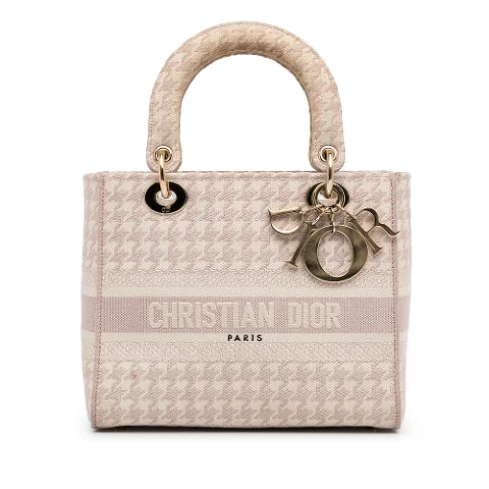 Dior Vintage Pre-owned Canvas handbags Pink Dames
