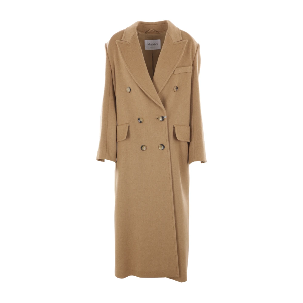 Max Mara Bruine Dubbel-Borst Kamelenjas Brown Dames