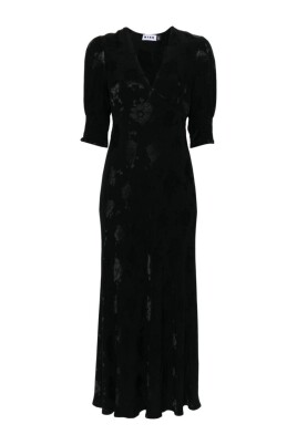 black-poppy-print-v-neck-dress