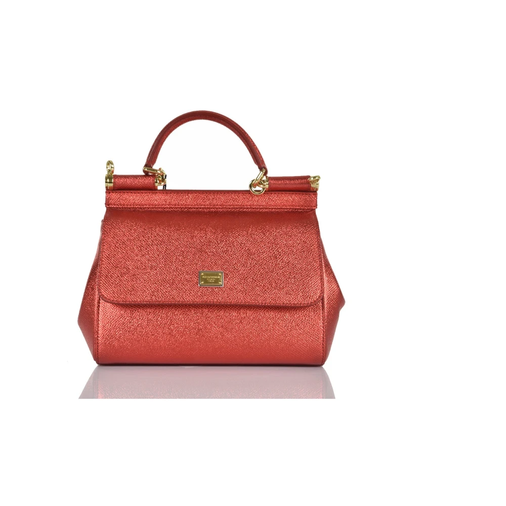 Dolce & Gabbana Rode Leren Sicily Microbag Red Dames