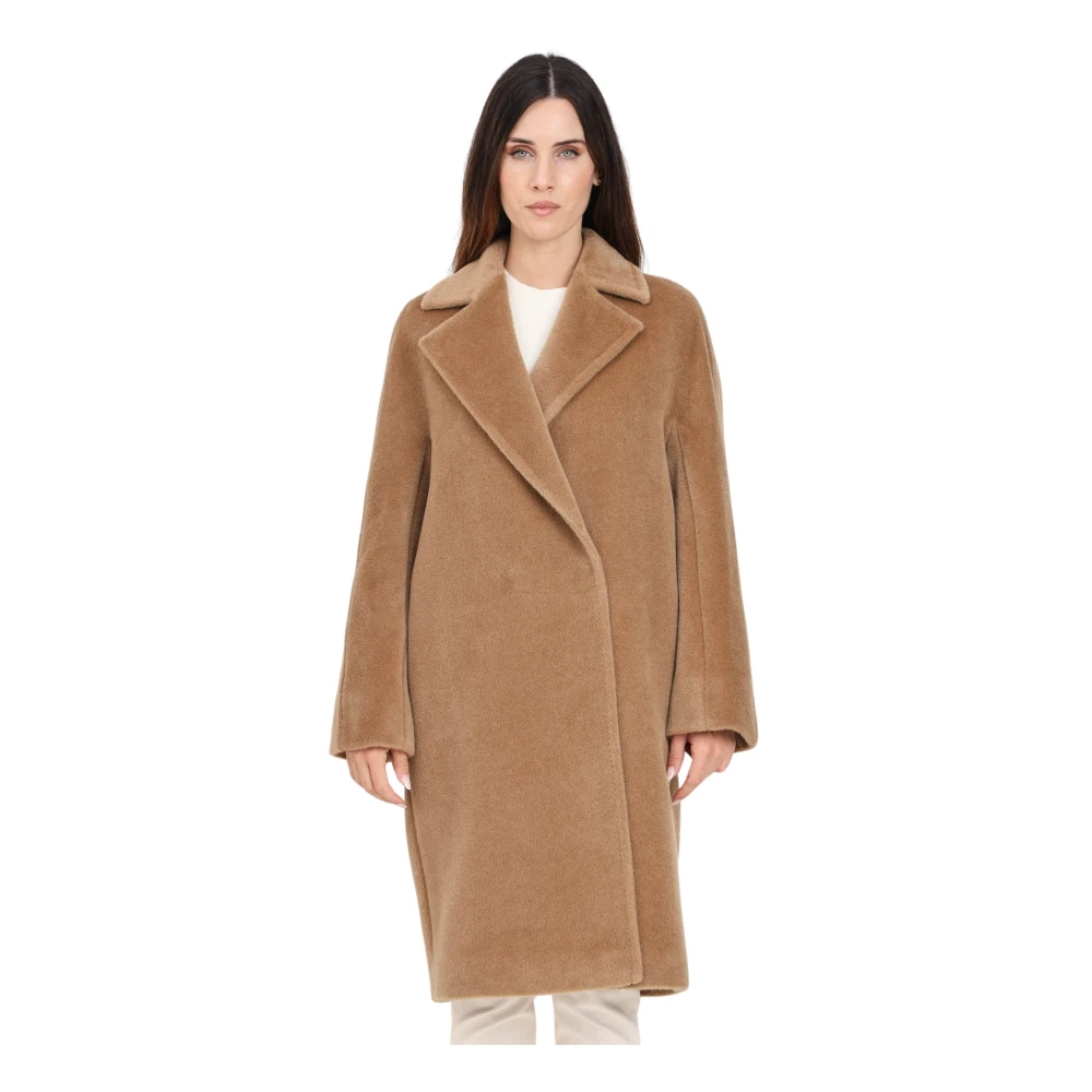 Max Mara Sidney Beige Dubbelrijdige Jas Brown Dames
