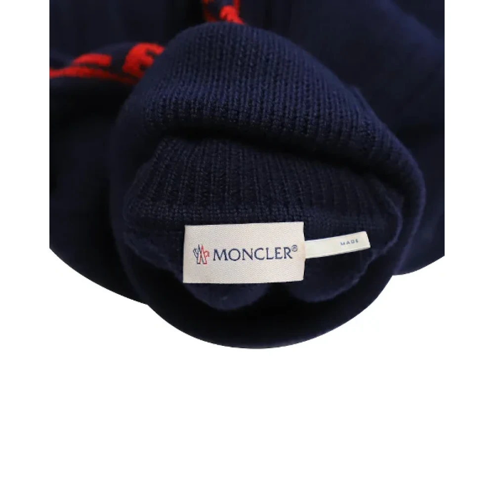 Moncler Pre-owned Wool tops Blue Dames