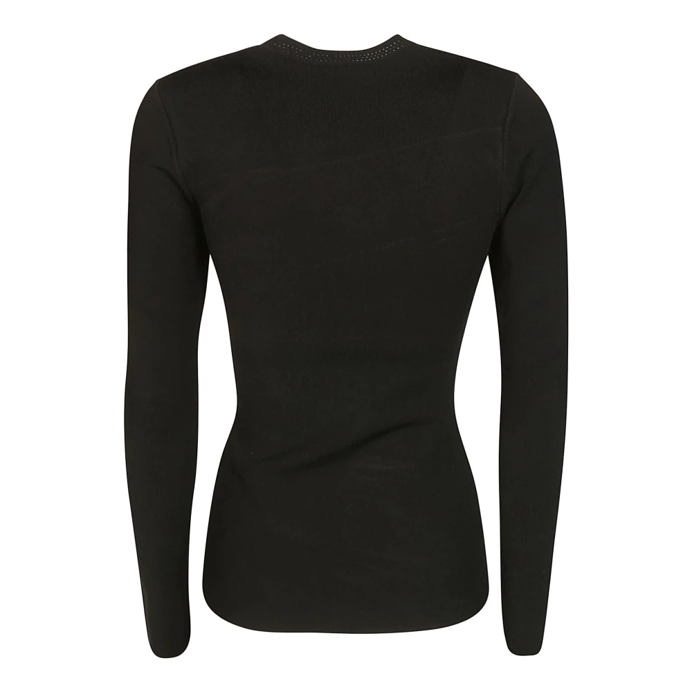 Victoria Beckham Asymmetrische Lange Mouw Jurk Black Dames