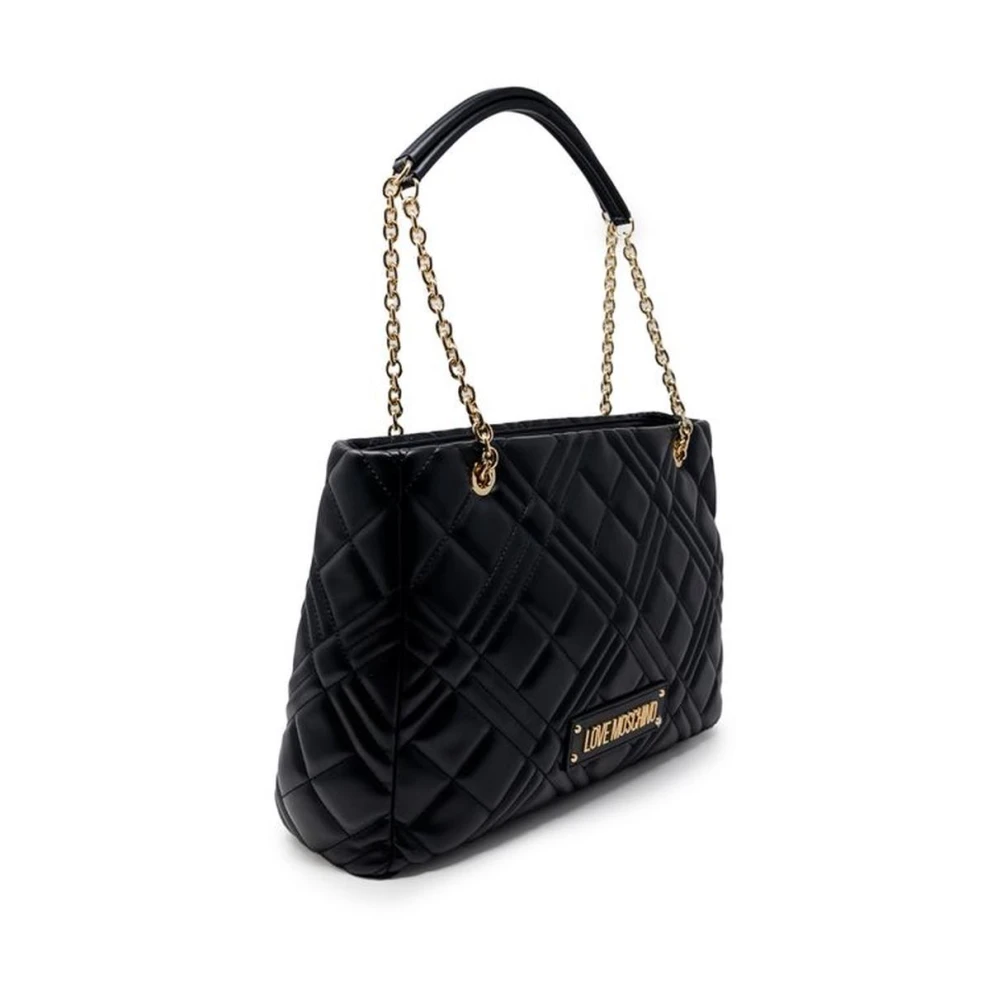 Love Moschino Ruime polyethyleen handtas herfst winter collectie Black Dames