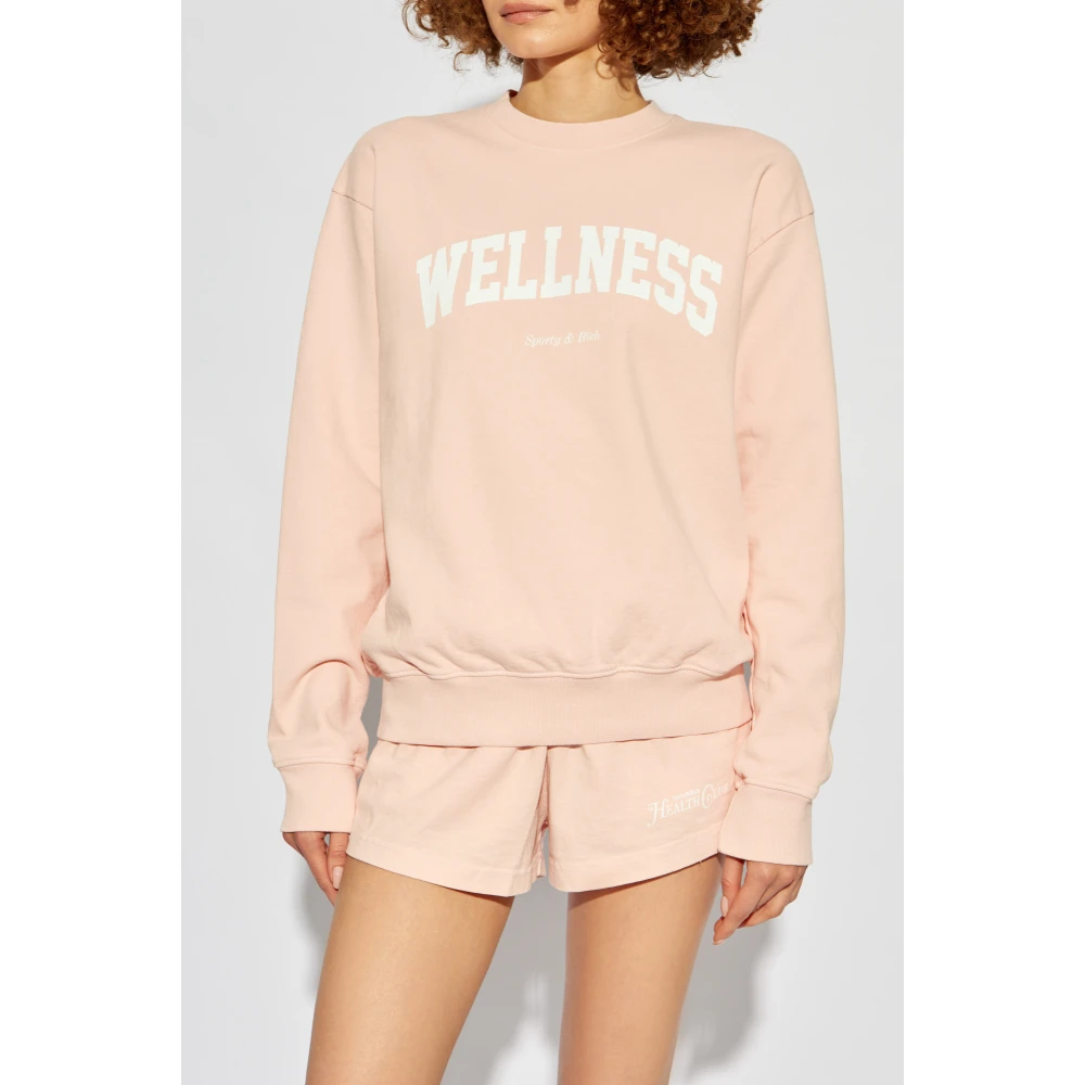 Sporty & Rich Katoenen sweatshirt Pink Dames