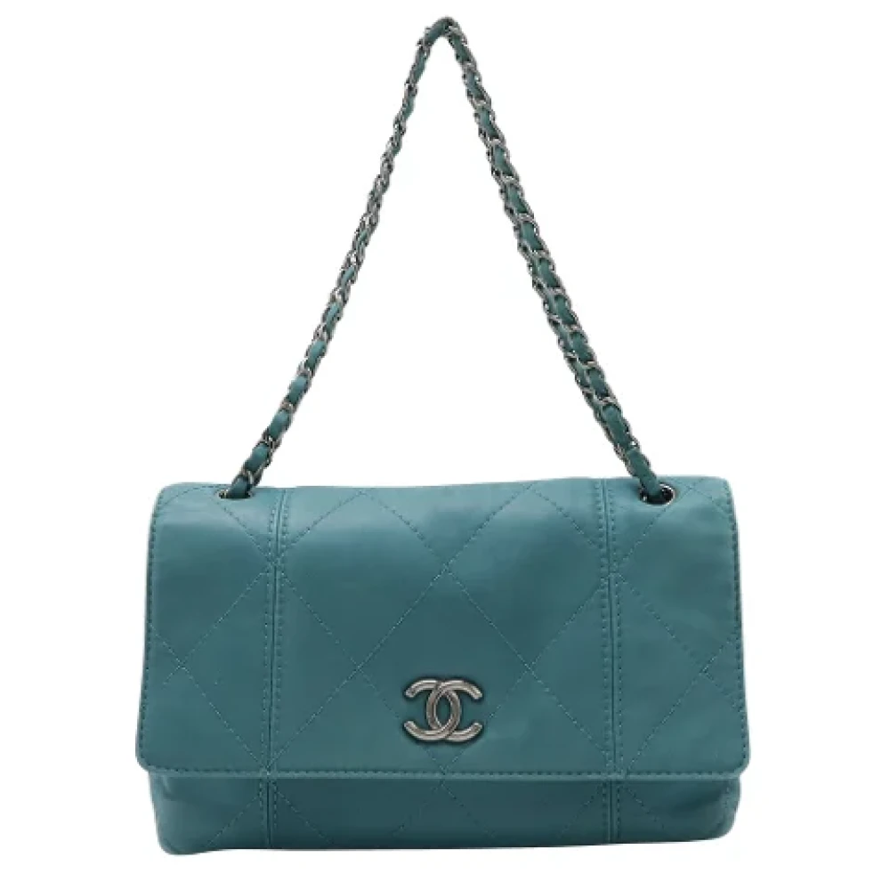 Chanel Vintage Pre-owned Leather shoulder-bags Blue Dames