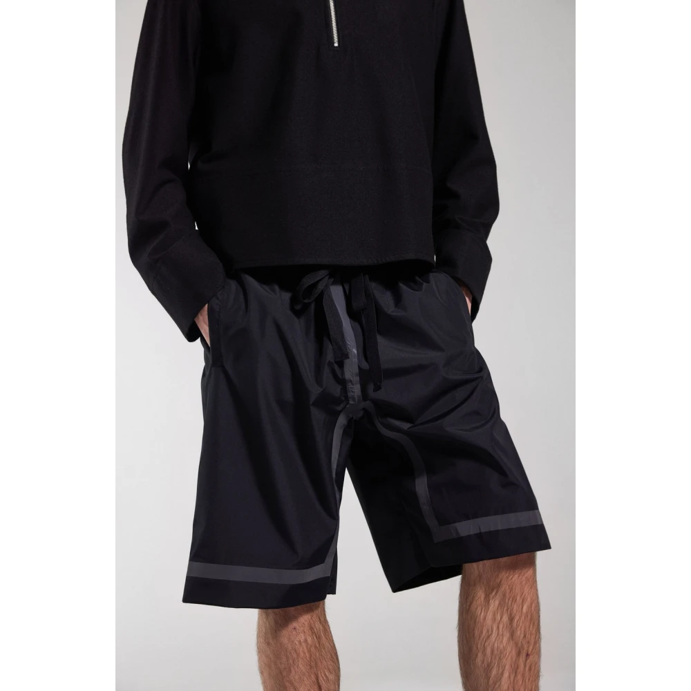 Stutterheim Reflecterende Nylon Knielange Shorts Black Heren