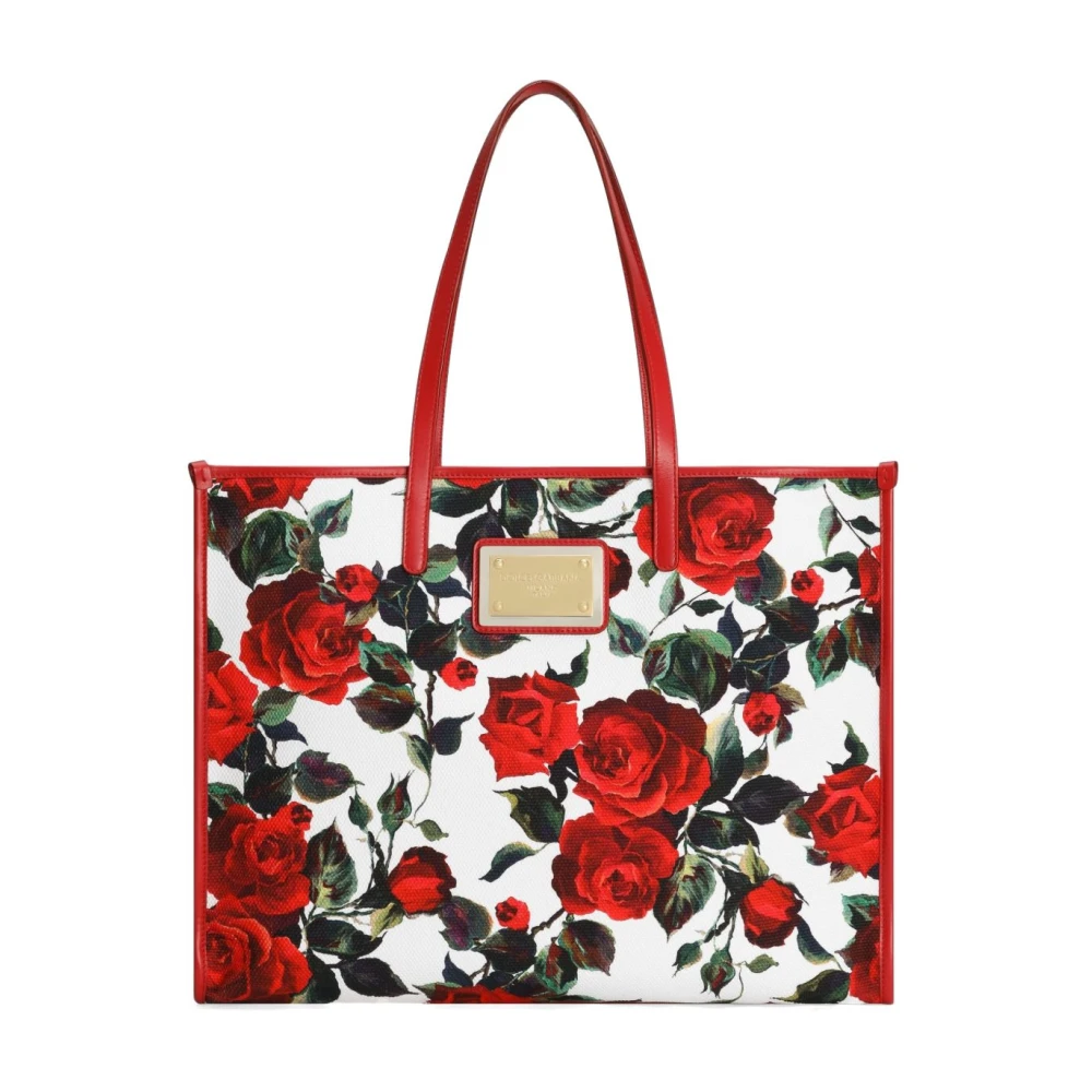 Dolce & Gabbana Rode Rozen Tassen met Magnetische Sluiting Multicolor Dames