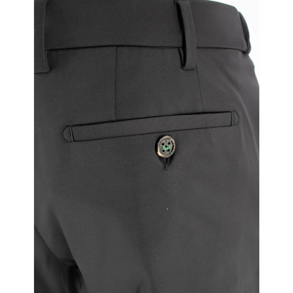 Berwich Elegante Regular Fit Broek Black Heren