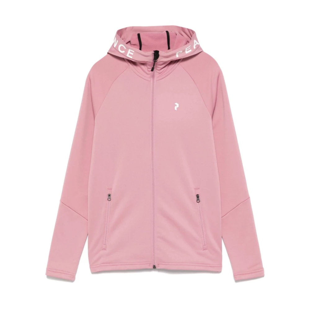 Peak Performance Roze Sweater met Capuchon en Rits Pink Dames
