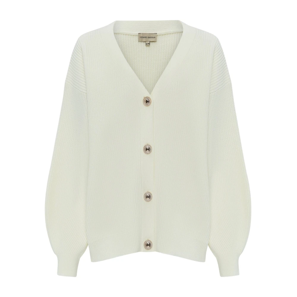 Cesare Gaspari V-hals Vest Ivoor White Dames