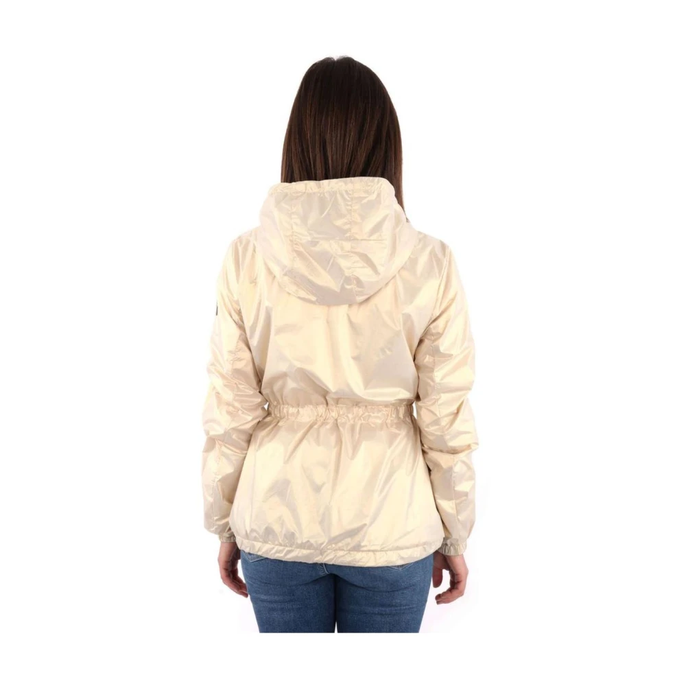 YES ZEE Zilver Nylon Mesh Voering Jas Beige Dames