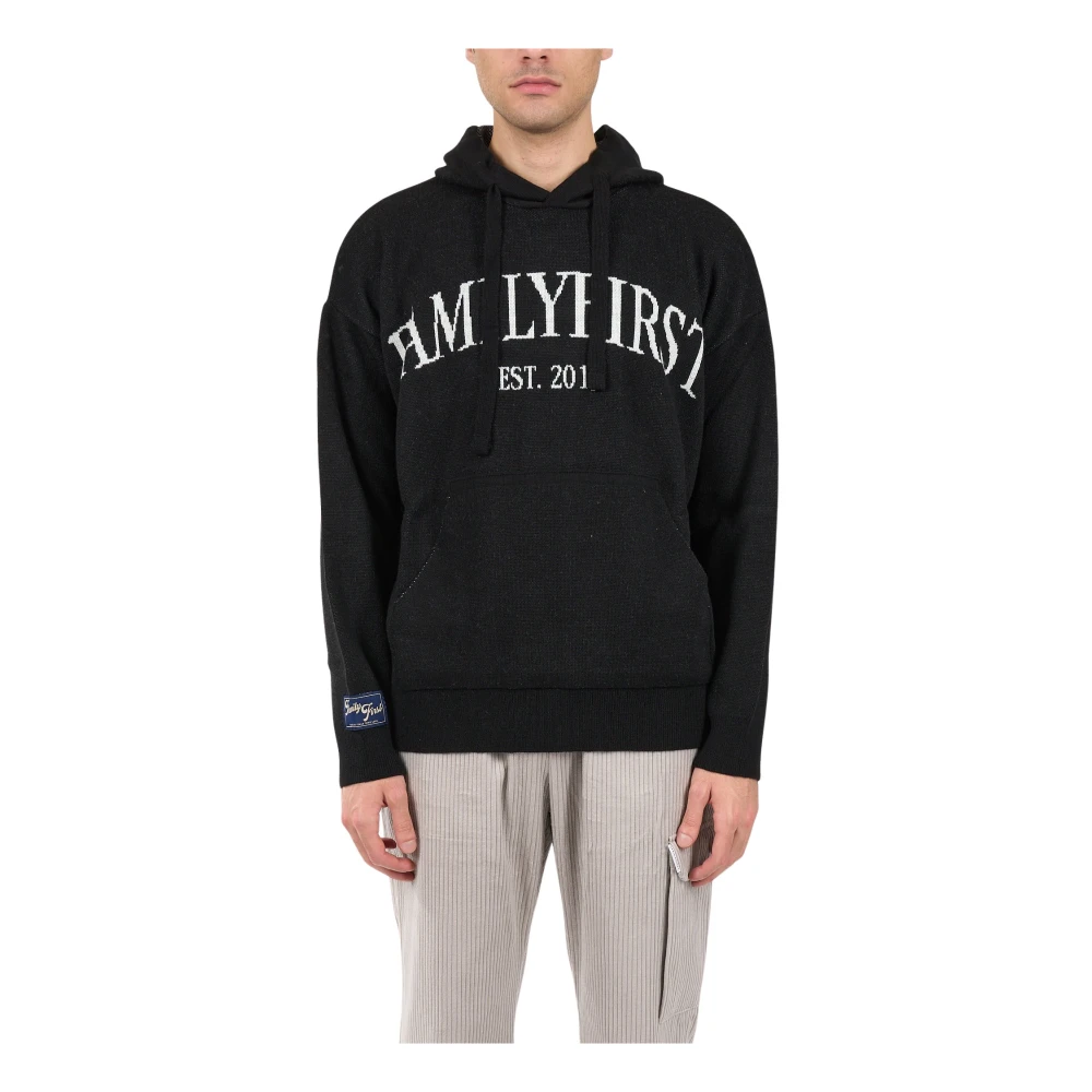 Family First Wollen hoodie met logo Black Heren