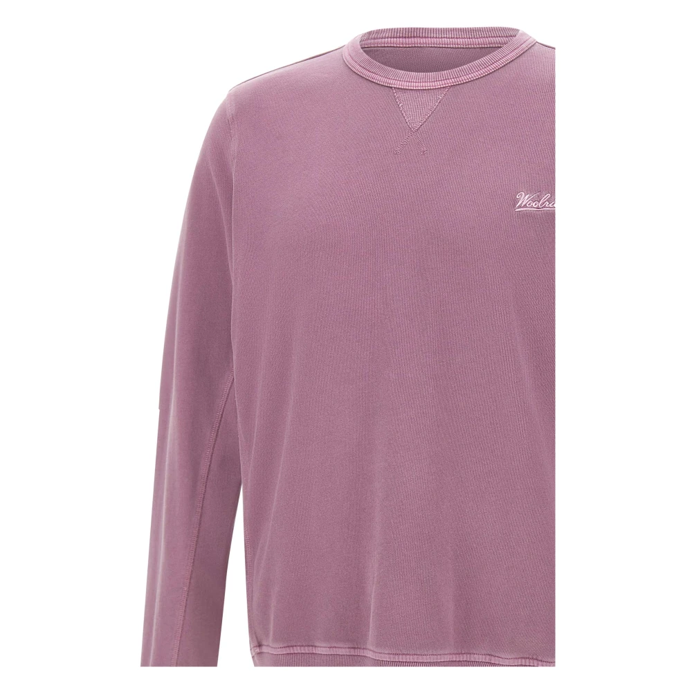Woolrich Mauve Roze Katoenen Sweatshirt Pink Heren