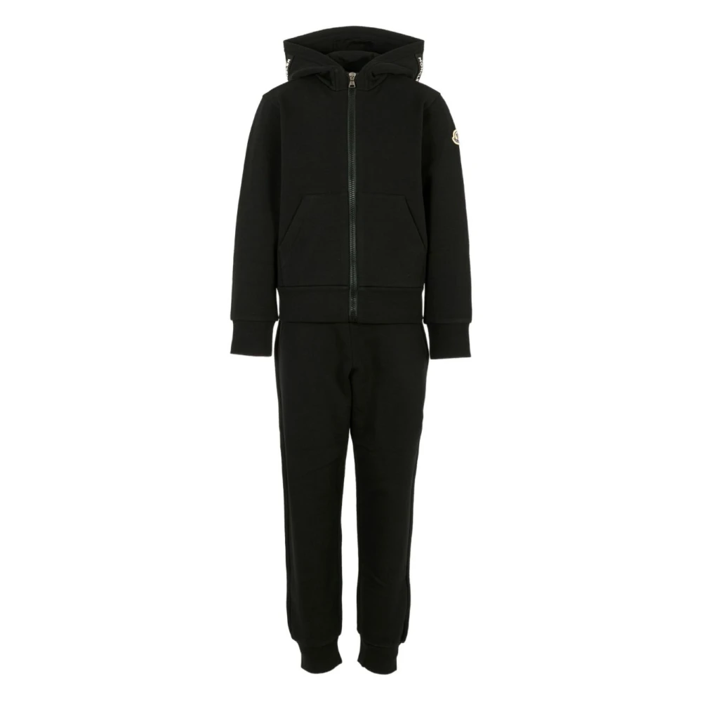 Moncler Black Cotton Tracksuit - Male - Kids Sport Sets - 6 Y - Kids