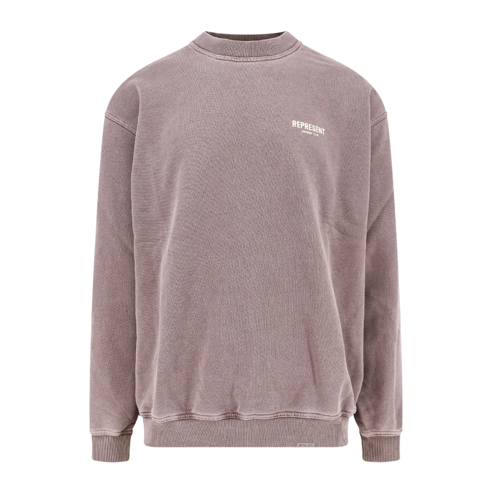 Represent Sweatshirt met logo-print van katoen Brown Heren