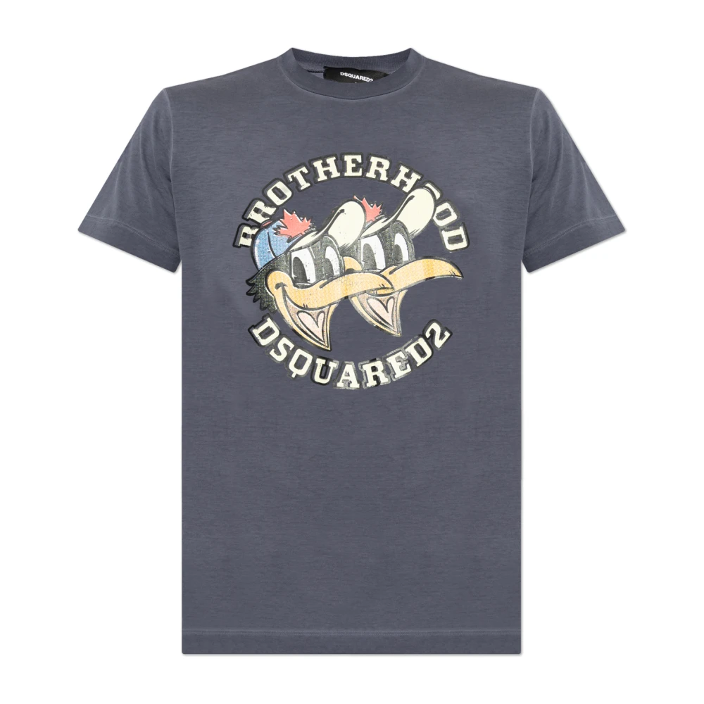 Dsquared2 T-shirt met logo Blue Heren