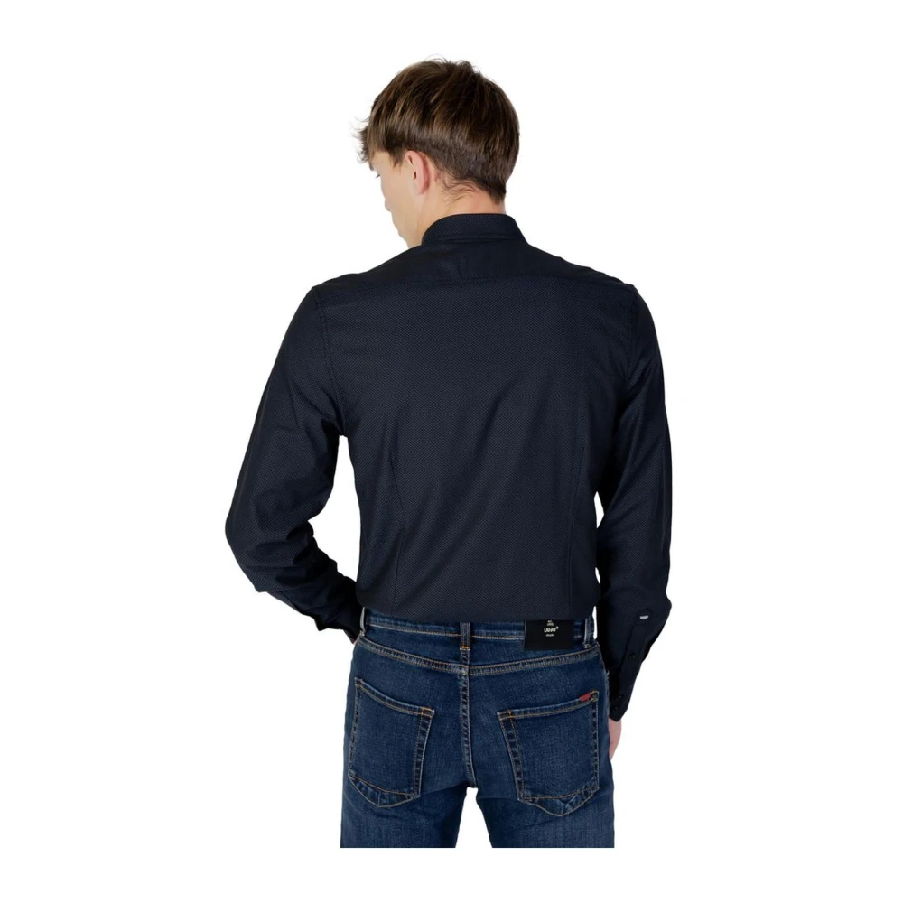 Antony Morato Blauw Katoenen Lange Mouw Shirt Blue Heren
