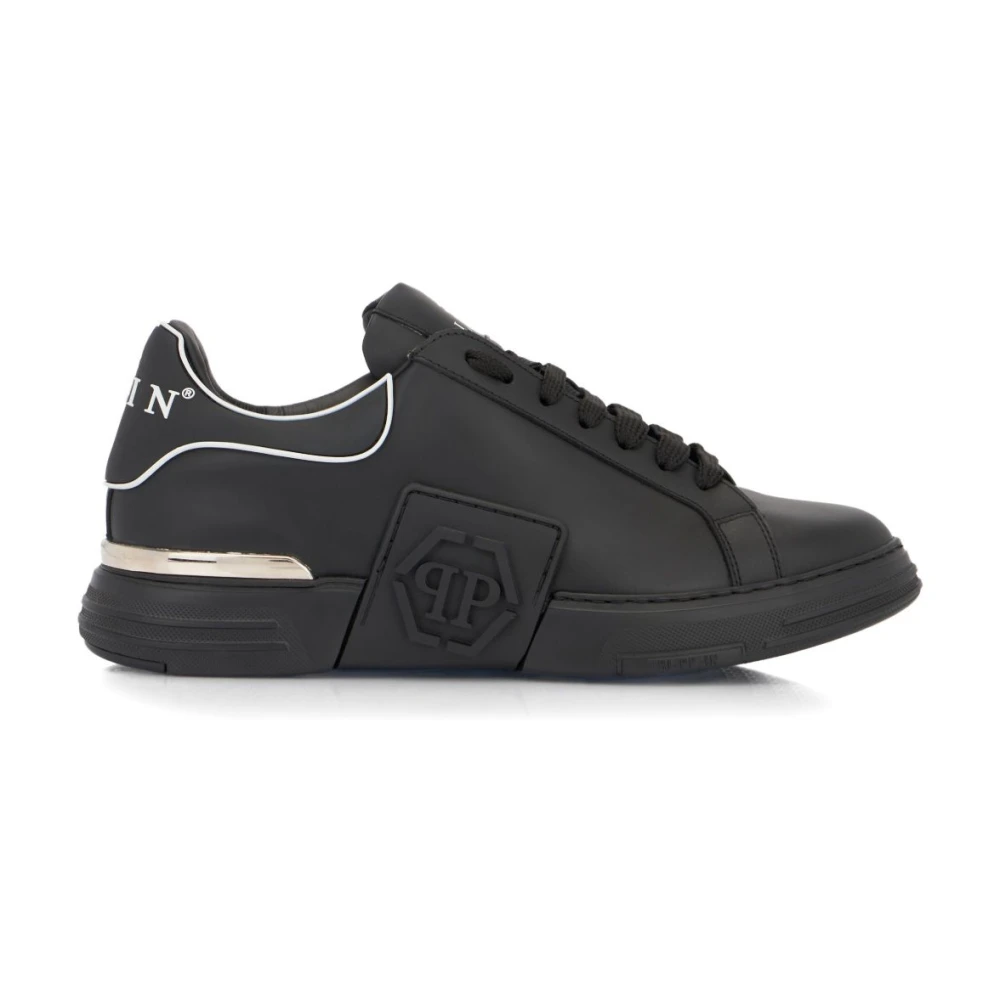 Philipp Plein Phantom Kick Leather Sneaker Heren Schoenen Zwart