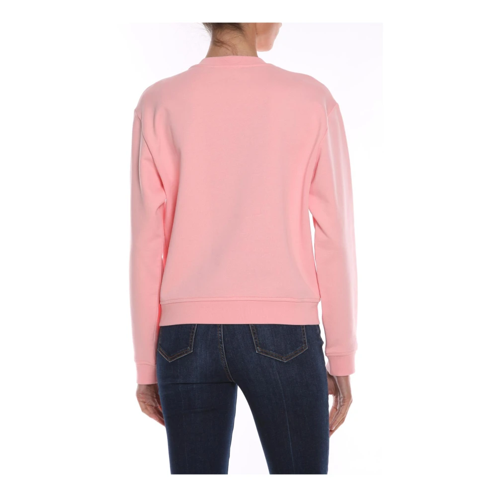 Love Moschino T-Shirt Jurk met Grafische Print en Logo Pink Dames