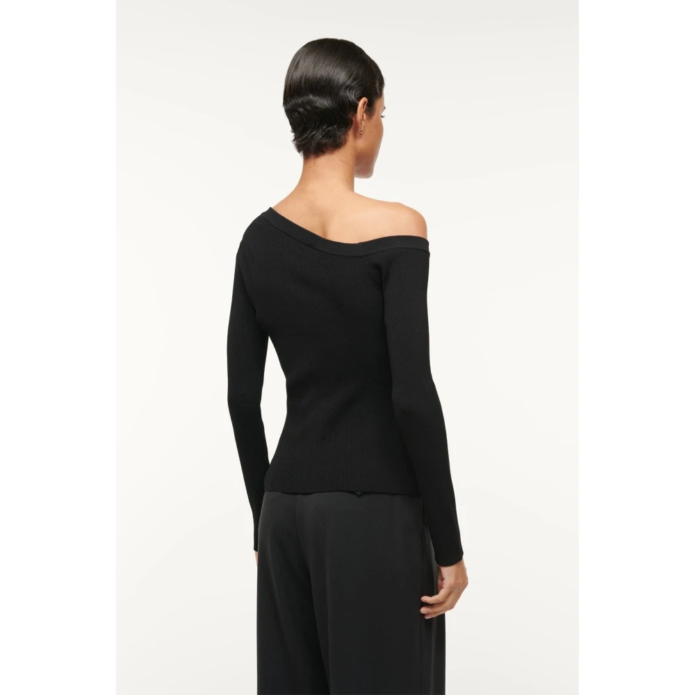 Staud Ambachtsman Off Shoulder Vest Black Dames