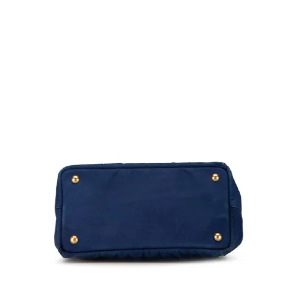 Prada Vintage Pre-owned Canvas prada-bags Blue Dames