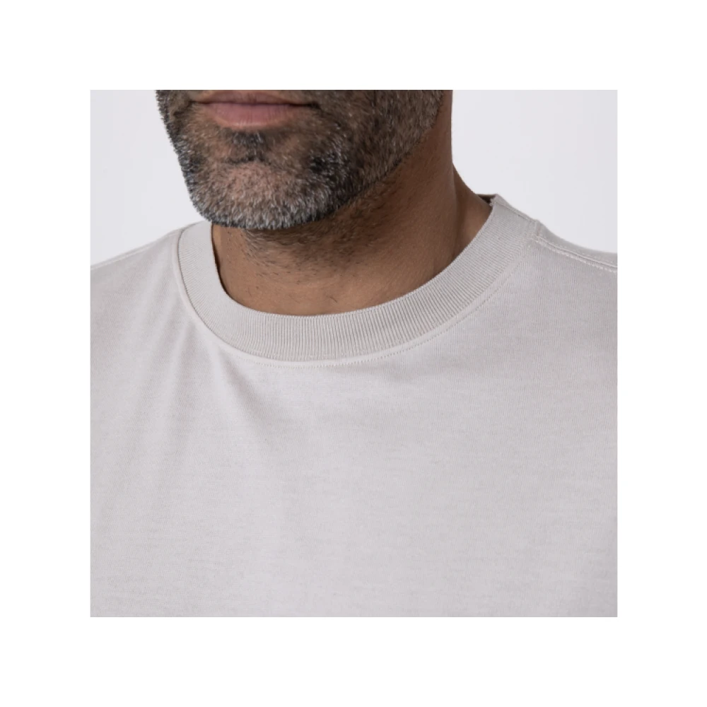 Eleventy Beige Ronde Hals Korte Mouw T-shirt White Heren