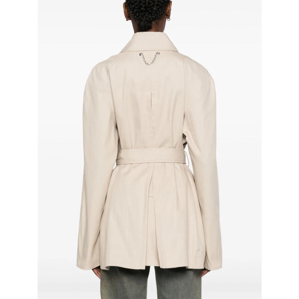 Moschino Ketting Link Trench Coat Beige Dames