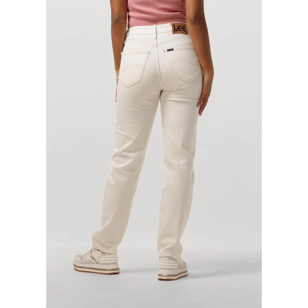 Lee Witte Mom Jeans Beige Dames