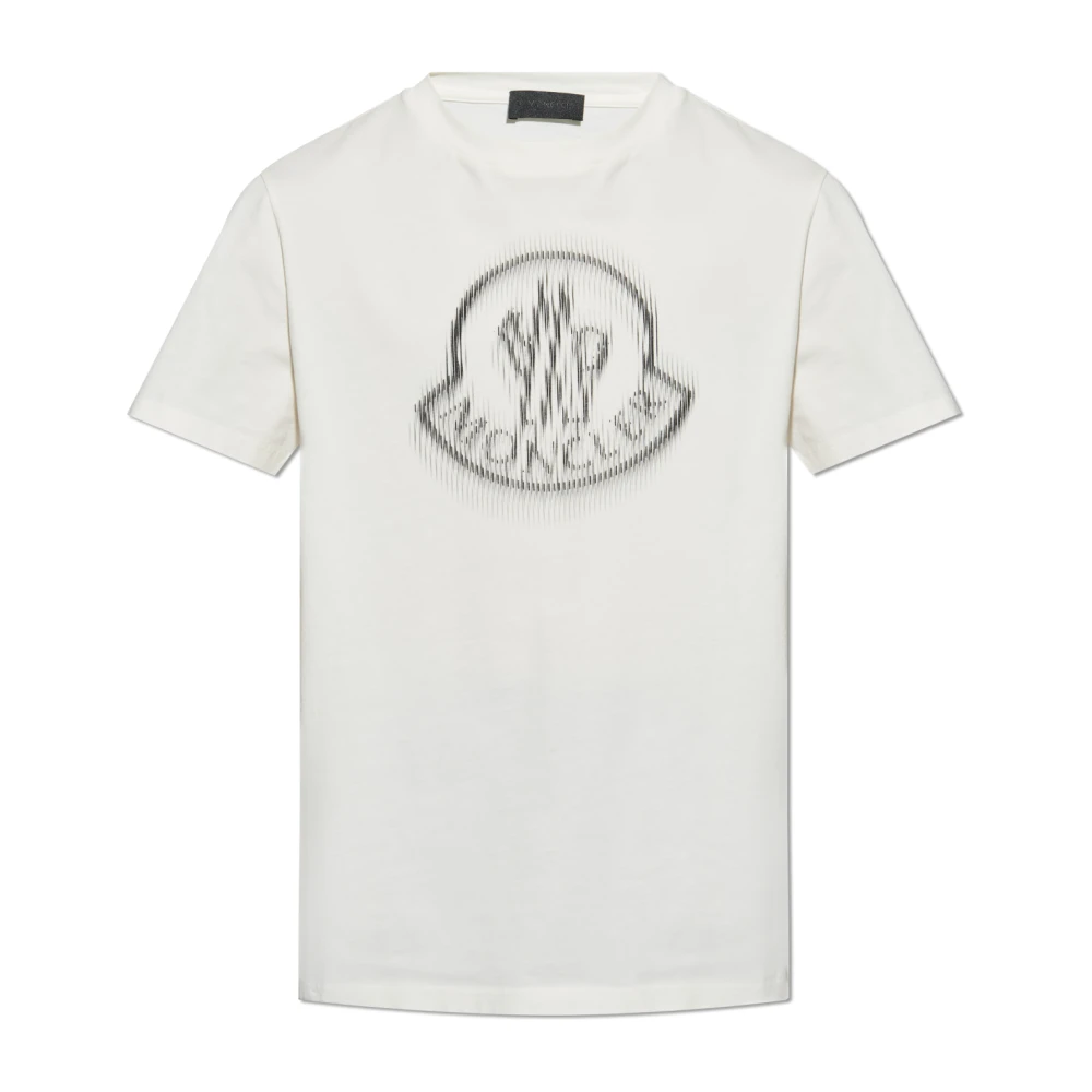 Moncler T-shirt met print Beige Heren