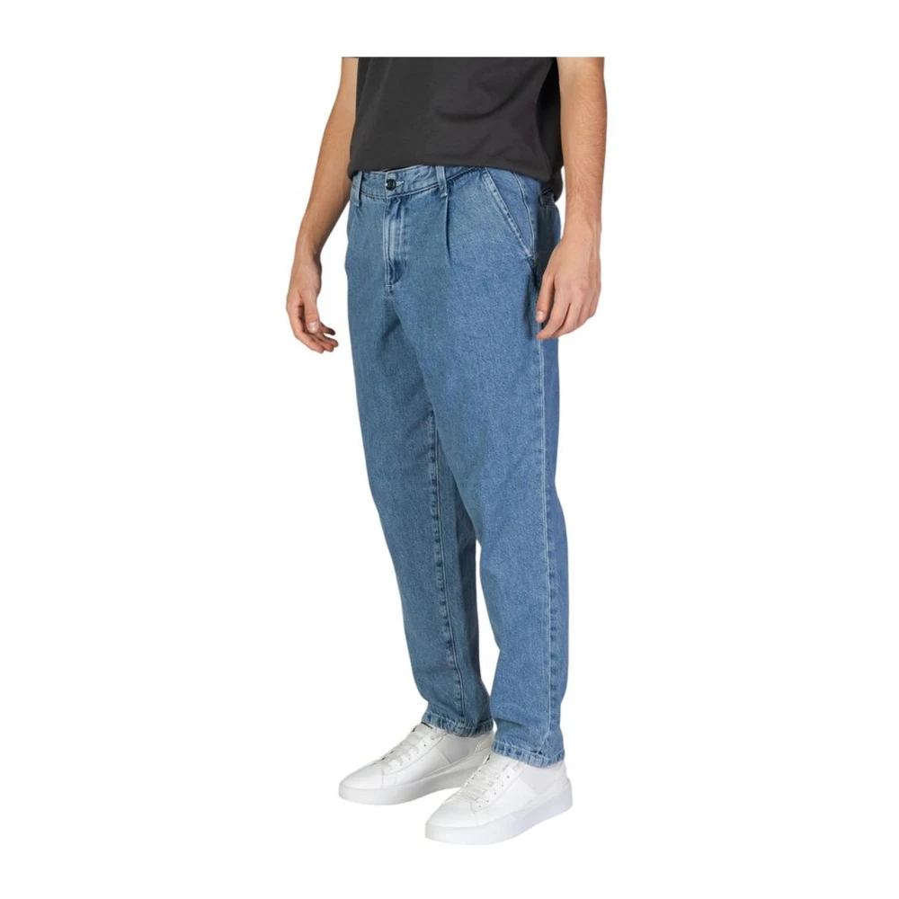 jack & jones Blauwe Katoenen Regular Fit Jeans Blue Heren