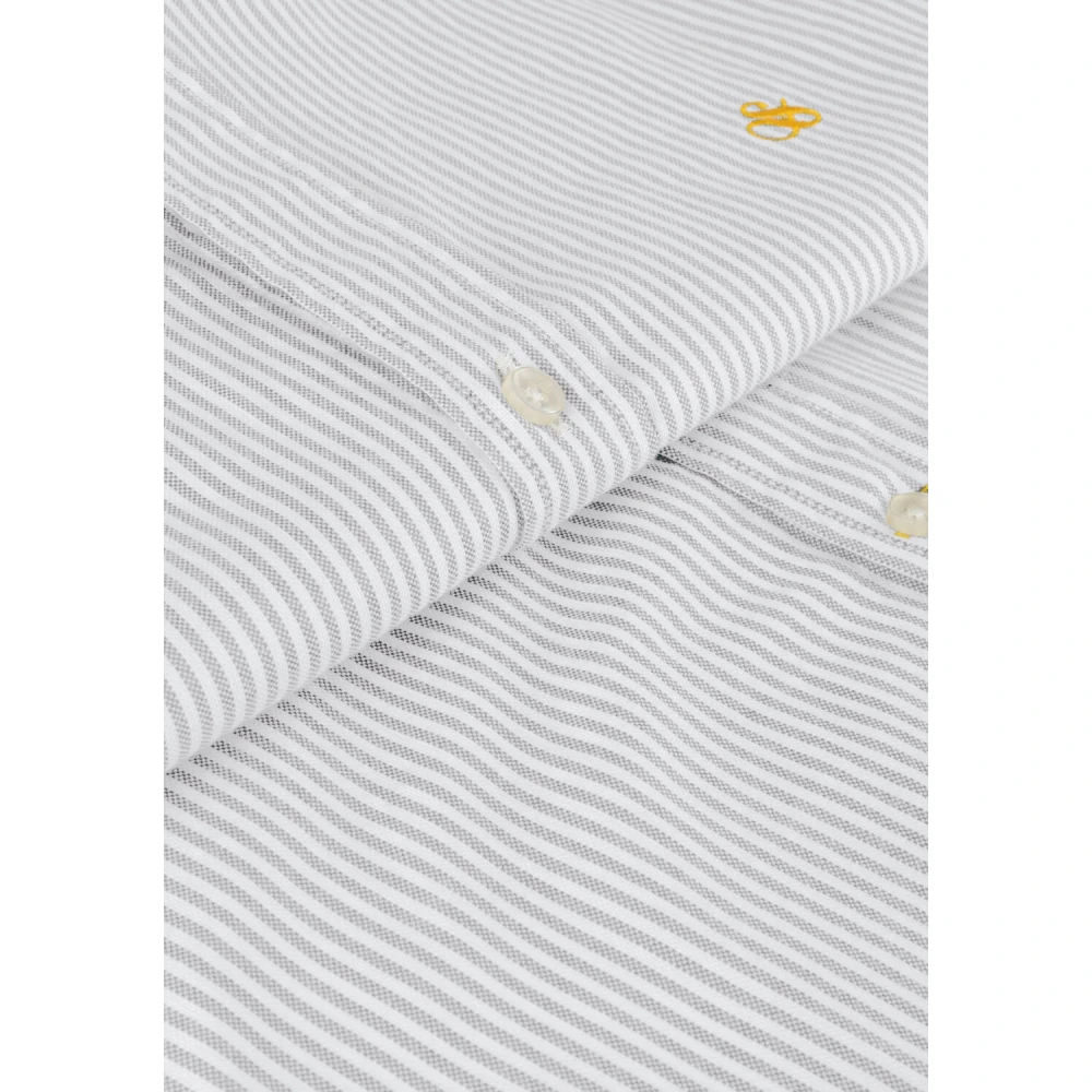Scotch & Soda Essential Oxford Stripe Overhemd White Heren