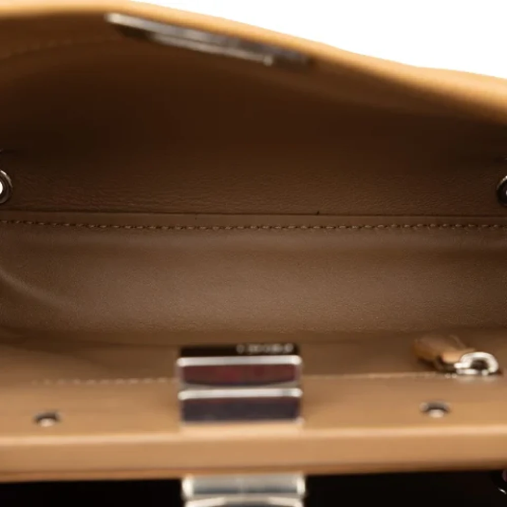 Fendi Vintage Pre-owned Leather crossbody-bags Brown Dames