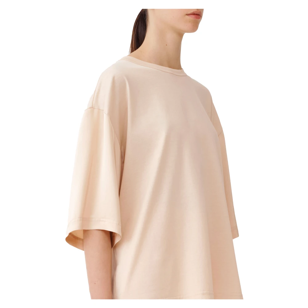 Fabiana Filippi Casual Katoenen T-Shirt Beige Dames