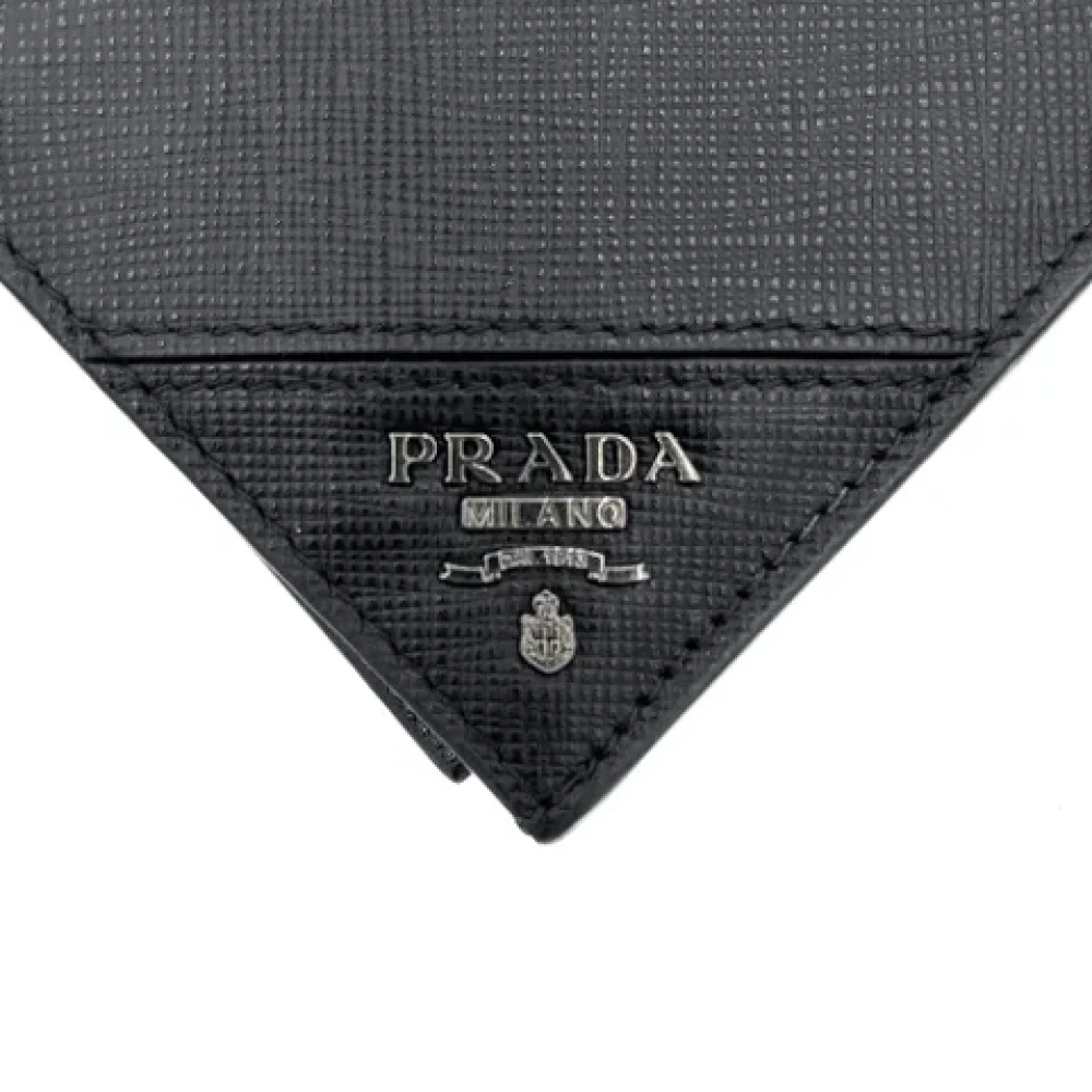 Prada Vintage Pre-owned Leather wallets Black Dames