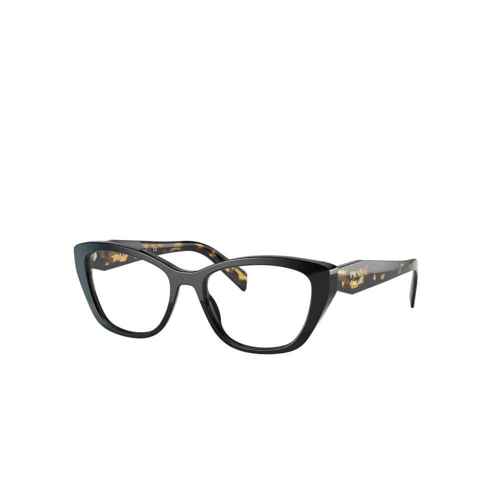 Prada Dames Cateye Bril in Zwart Black Dames