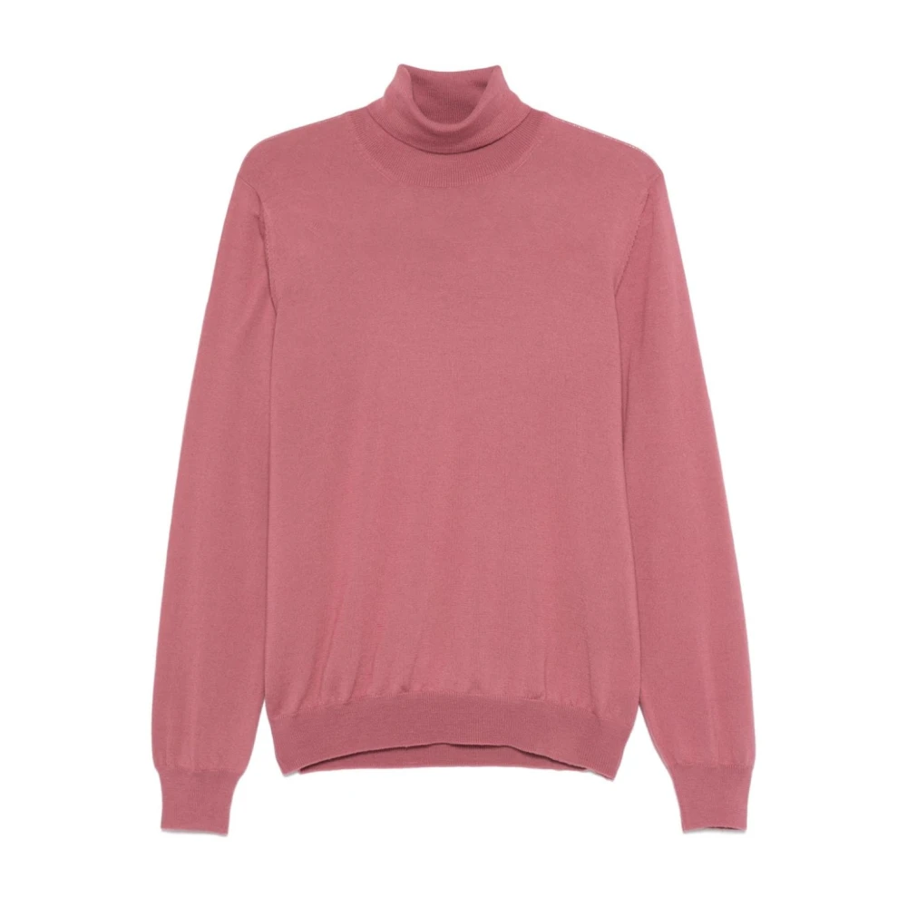 Barba Framboosroze Wol Gebreide Trui Pink Heren
