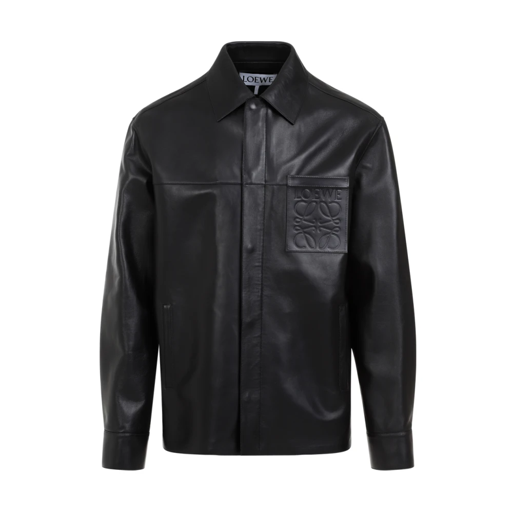 Loewe Leather Jackets Black Heren