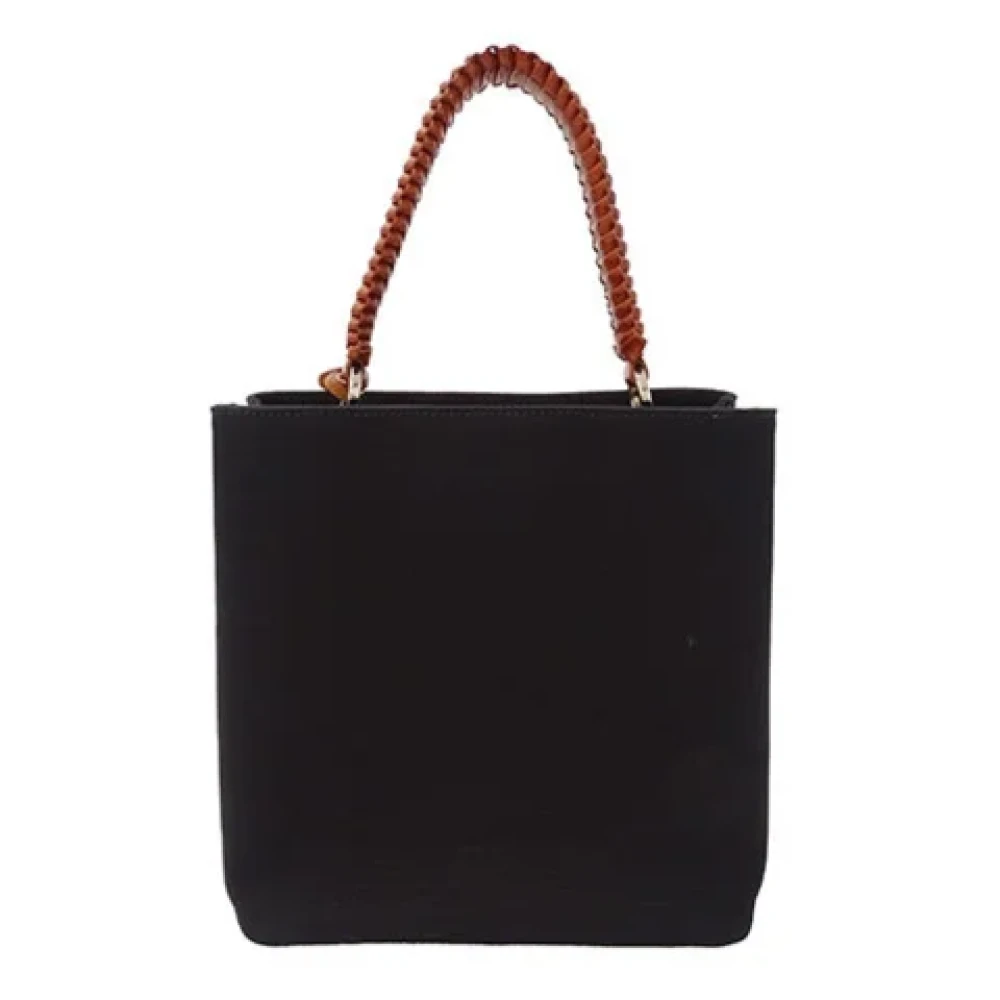 Prada Vintage Pre-owned Canvas shoulder-bags Black Dames